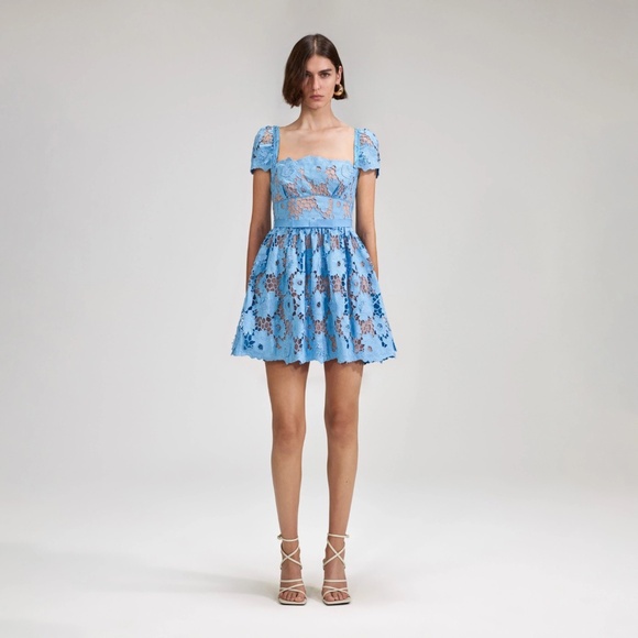 Self-Portrait Lace Pattern Mini Dress - Picture 1 of 4